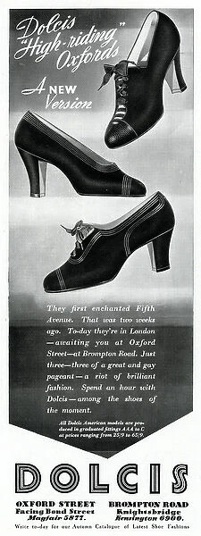 Advert for Dolcis shoes 1936