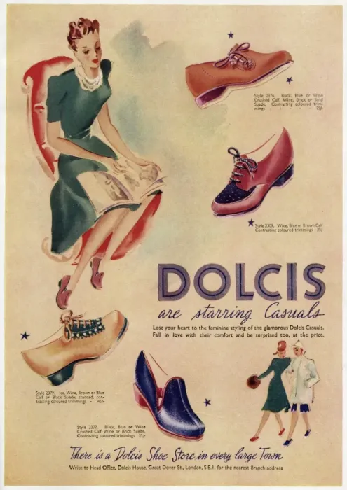 Framed Print : Advert for Dolcis shoes 1942 Framed Print : Advert for Dolcis shoes 1942