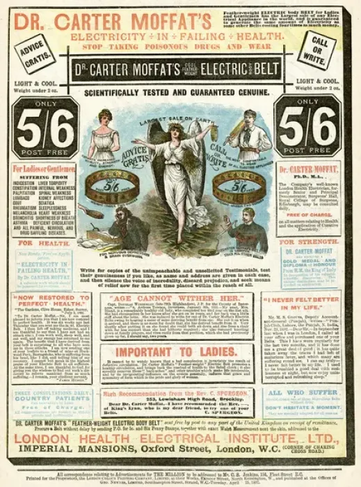 Framed Print : Advert for Dr Carter Moffats, Electric Belt 1892 Framed Print : Advert for Dr Carter Moffats, Electric Belt 1892
