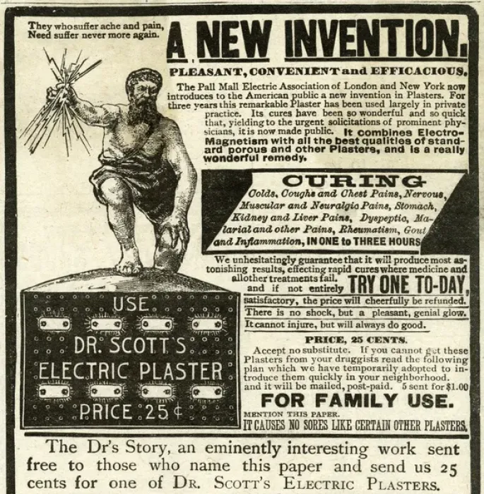 Framed Print : Advert for Dr. Scotts electric plasters 1889 Framed Print : Advert for Dr. Scotts electric plasters 1889