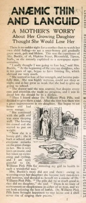 Framed Print : Advertisement, Dr Williams pink pills for pale people Framed Print : Advertisement, Dr Williams pink pills for pale people