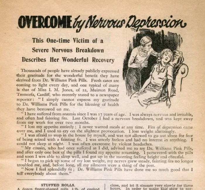 Framed Print : Advertisement, Dr Williams pink pills for pale people Framed Print : Advertisement, Dr Williams pink pills for pale people