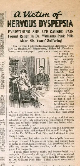 Framed Print : Advertisement, Dr Williams pink pills for pale people Framed Print : Advertisement, Dr Williams pink pills for pale people