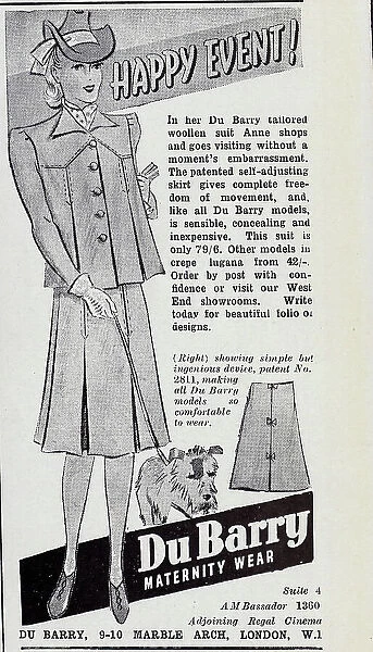 Advert for Du Barry maternity wear