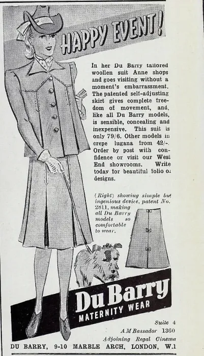 Framed Print : Advert for Du Barry maternity wear Framed Print : Advert for Du Barry maternity wear