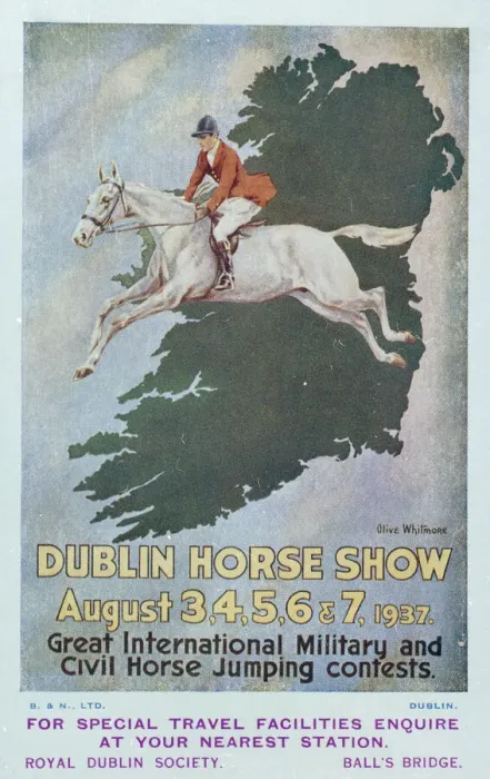 Framed Print : Advertisement for the Dublin Horse Show, August 1937 Framed Print : Advertisement for the Dublin Horse Show, August 1937