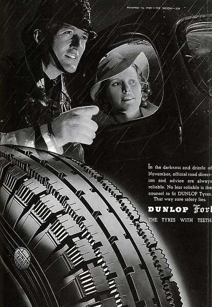 Advertisement for Dunlop Fort safety tyres