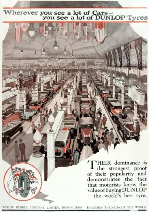Framed Print : Advertisement for Dunlop tyres Framed Print : Advertisement for Dunlop tyres
