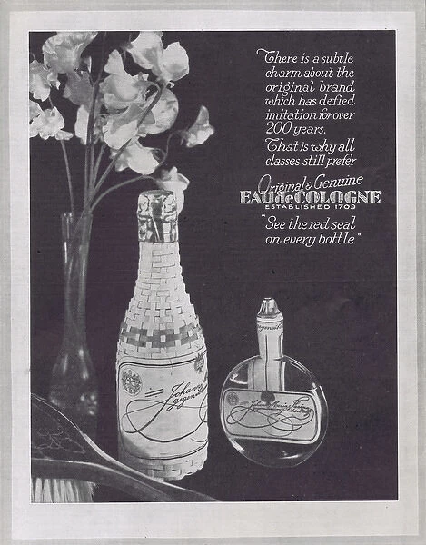 Advert for Eau de Cologne, 1926