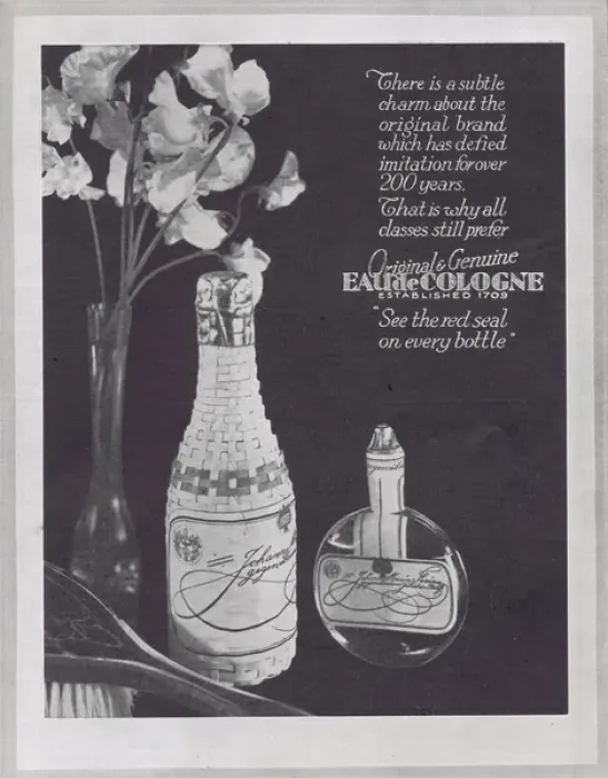 Framed Print : Advert for Eau de Cologne, 1926 Framed Print : Advert for Eau de Cologne, 1926