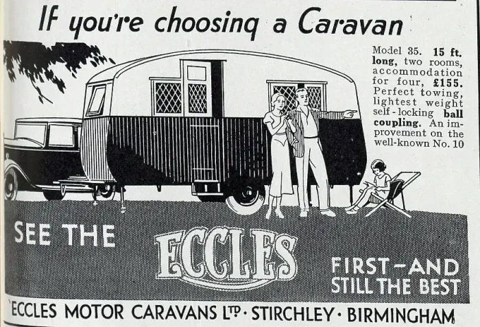 Framed Print : Advert for Eccles Caravans Framed Print : Advert for Eccles Caravans