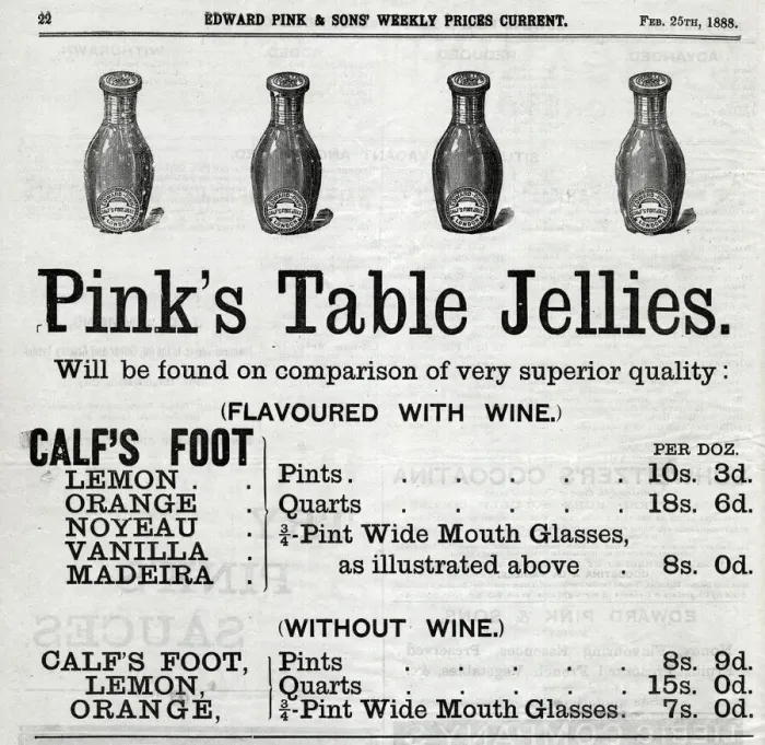 Framed Print : Advert, Edward Pinks Table Jellies Framed Print : Advert, Edward Pinks Table Jellies