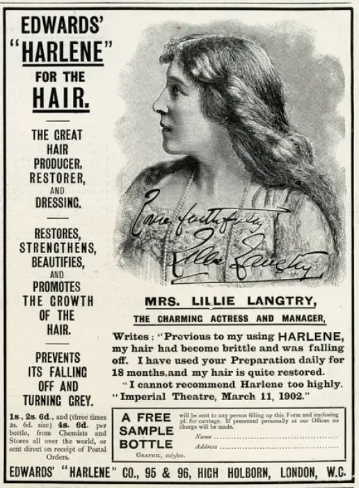 Framed Print : Advert for Edwards Harlene hair product 1902 Framed Print : Advert for Edwards Harlene hair product 1902