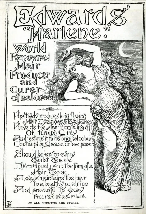Framed Print : Advert, Edwards Harlene, hair product Framed Print : Advert, Edwards Harlene, hair product