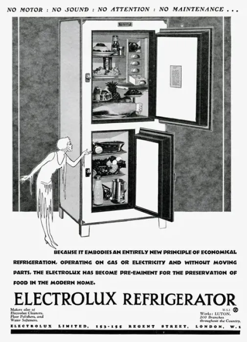 Framed Print : Advert for Electrolux refrigerator 1928 Framed Print : Advert for Electrolux refrigerator 1928