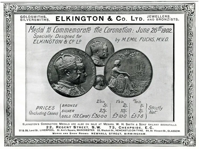 Framed Print : Advert for Elkington Co - Original date coins June 1902 Advert for Elkington Framed Print : Advert for Elkington Co - Original date coins June 1902 Advert for Elkington