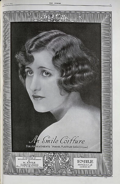 Advert for Emile Coiffure hairdressing