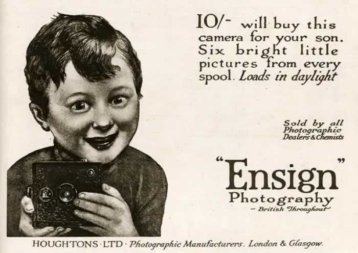 Framed Print : Advert for Ensign camera 1919 Framed Print : Advert for Ensign camera 1919