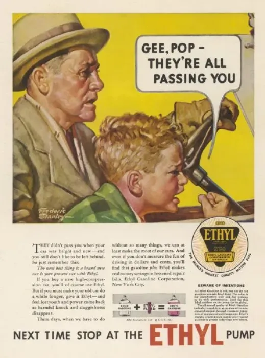 Framed Print : Advert / Ethyl Petrol 1933 Framed Print : Advert / Ethyl Petrol 1933