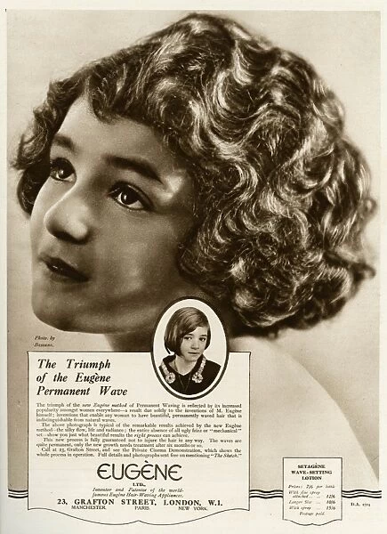 Advert for Eugene permanant hair waving 1922