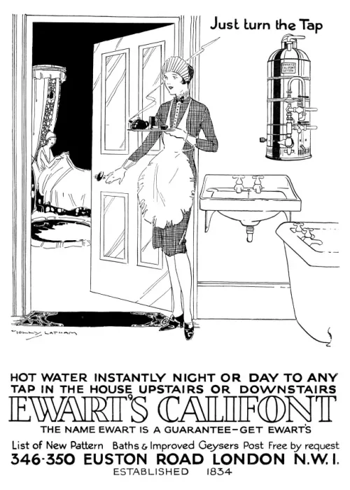 Framed Print : Advert for Ewarts Califront hot water 1927 Framed Print : Advert for Ewarts Califront hot water 1927