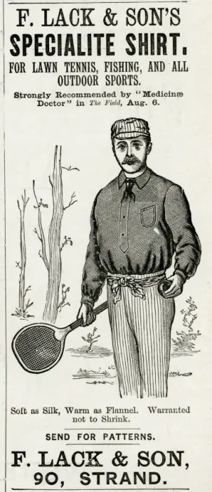 Framed Print : Advert for F. Lack & Sons specialties sports wear 1888 Framed Print : Advert for F. Lack & Sons specialties sports wear 1888