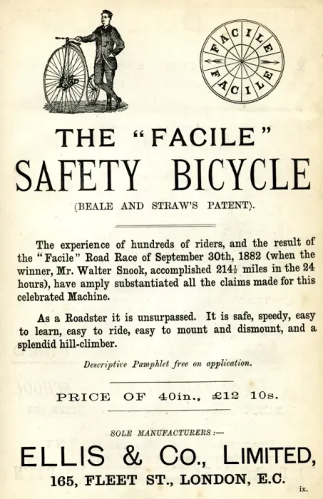 Framed Print : Advertisement, The Facile Safety Bicycle Framed Print : Advertisement, The Facile Safety Bicycle