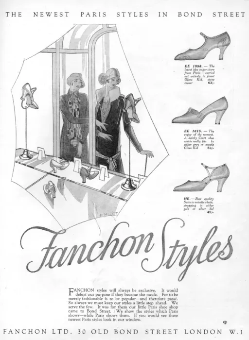 Framed Print : Advert for Fanchon shoe styles, London, 1926 Framed Print : Advert for Fanchon shoe styles, London, 1926