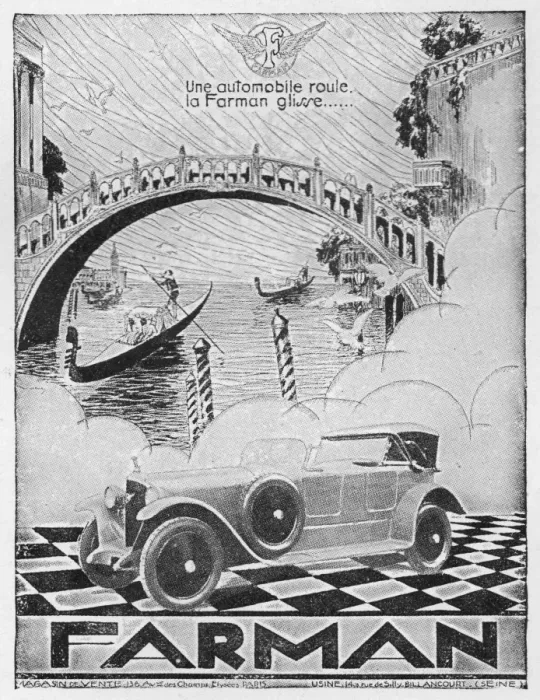 Framed Print : Advert for Farman automobile, 1926, Paris Framed Print : Advert for Farman automobile, 1926, Paris