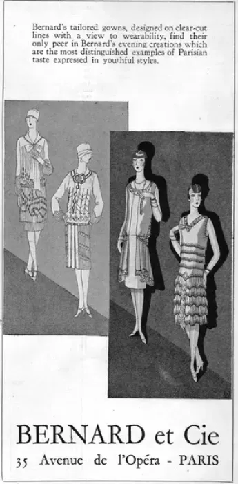Framed Print : Advert for the fashion house of Bernard et Cie, Paris, 1926 Framed Print : Advert for the fashion house of Bernard et Cie, Paris, 1926