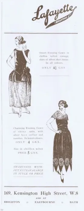 Framed Print : Advert for the fashion house of Lafayette, London, 1922 Framed Print : Advert for the fashion house of Lafayette, London, 1922