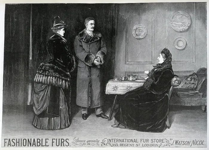 Framed Print : Advert for Fashionable Furs, London Framed Print : Advert for Fashionable Furs, London