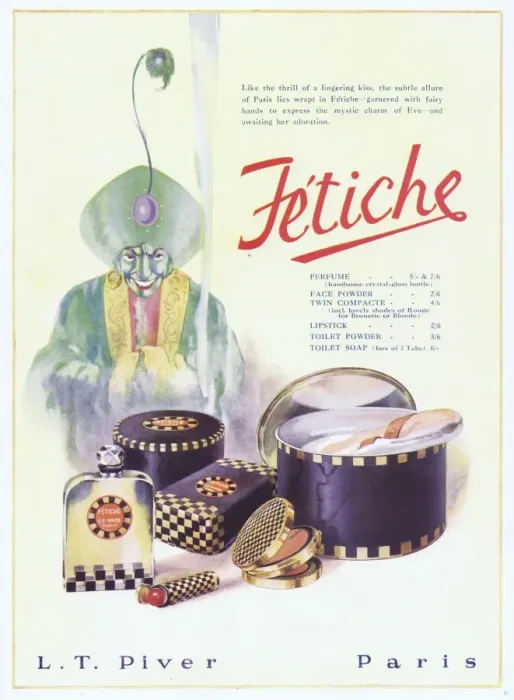 Framed Print : Advert for Fetiche range of toiletries, 1927 Framed Print : Advert for Fetiche range of toiletries, 1927
