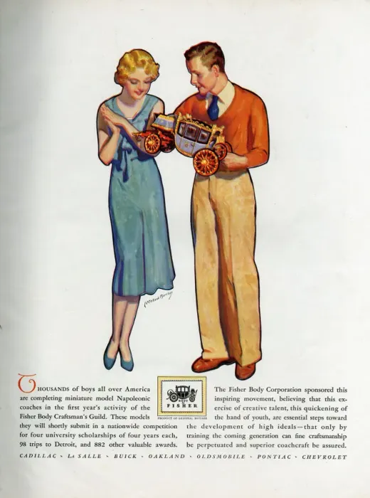 Framed Print : Advert, Fisher Body Craftsmans Guild and Corporation Framed Print : Advert, Fisher Body Craftsmans Guild and Corporation