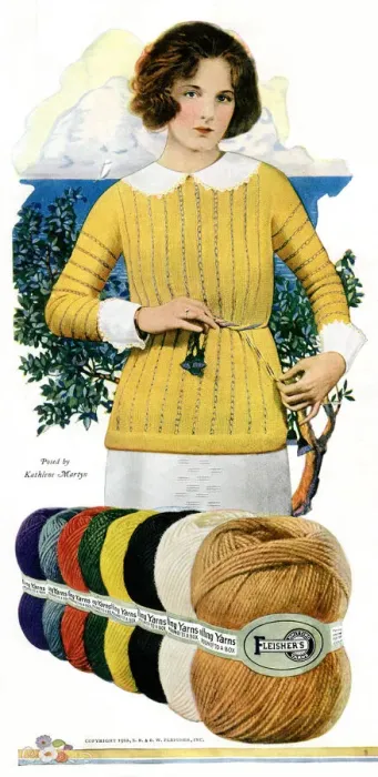 Framed Print : Advert, Fleisher Knitting Wool Framed Print : Advert, Fleisher Knitting Wool