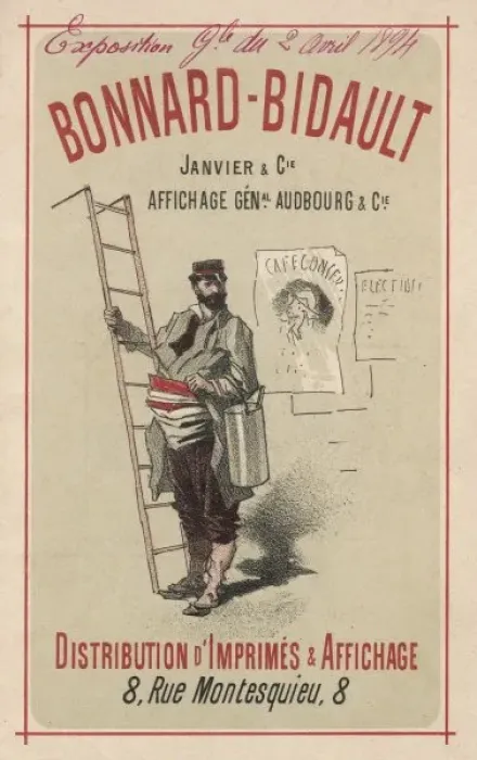 Framed Print : Advert / French Bill Post Framed Print : Advert / French Bill Post