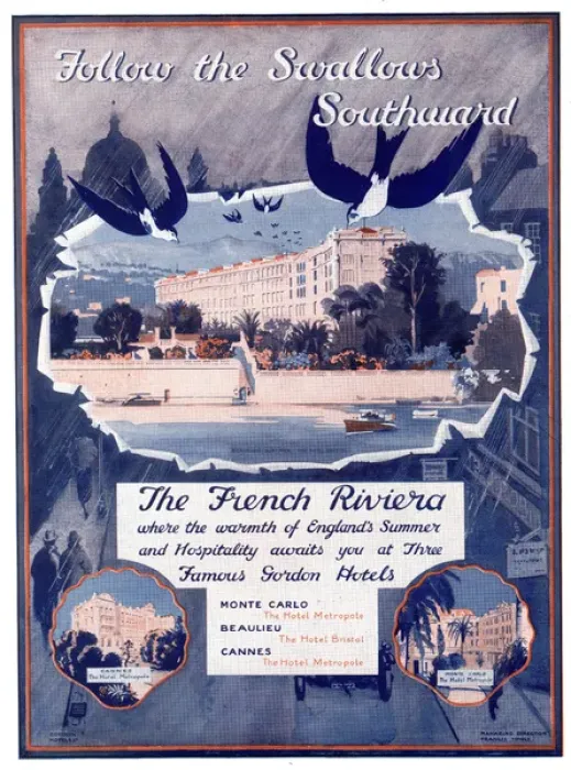Framed Print : Advertisement for the French Riviera Framed Print : Advertisement for the French Riviera