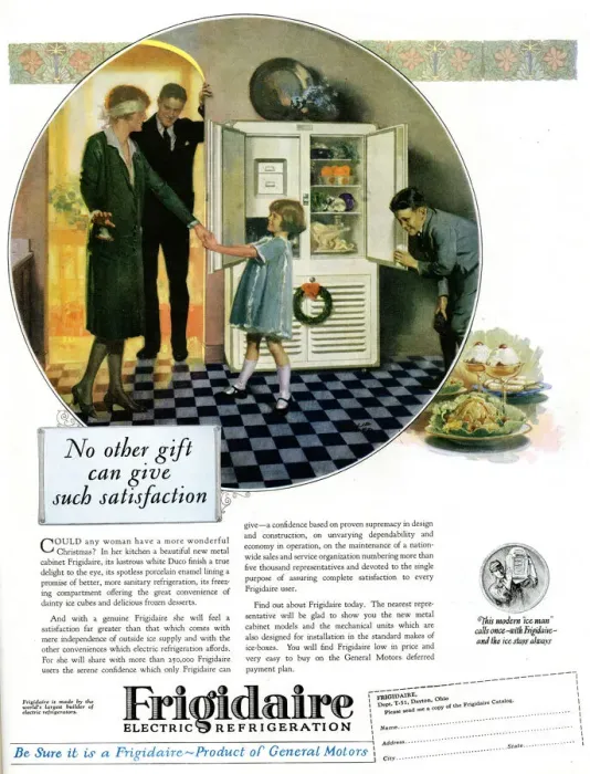 Framed Print : Advertisement for Frigidaire refrigerators Framed Print : Advertisement for Frigidaire refrigerators