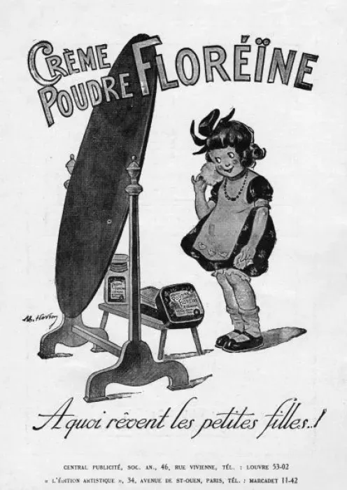 Framed Print : Advert fro Crme Oudre Floreine, 1925, Paris Framed Print : Advert fro Crme Oudre Floreine, 1925, Paris
