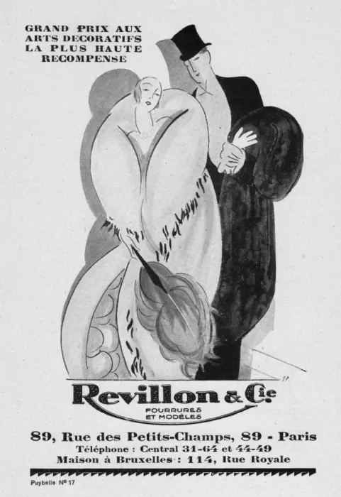 Framed Print : Advert for furs by Revillon & Cie, 1926, Paris Framed Print : Advert for furs by Revillon & Cie, 1926, Paris