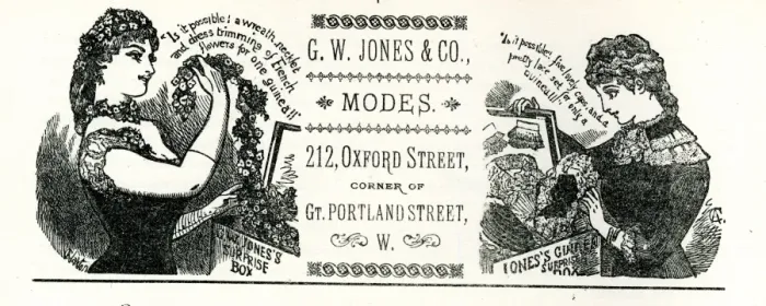 Framed Print : Advertisement, G W Jones & Co Modes Framed Print : Advertisement, G W Jones & Co Modes
