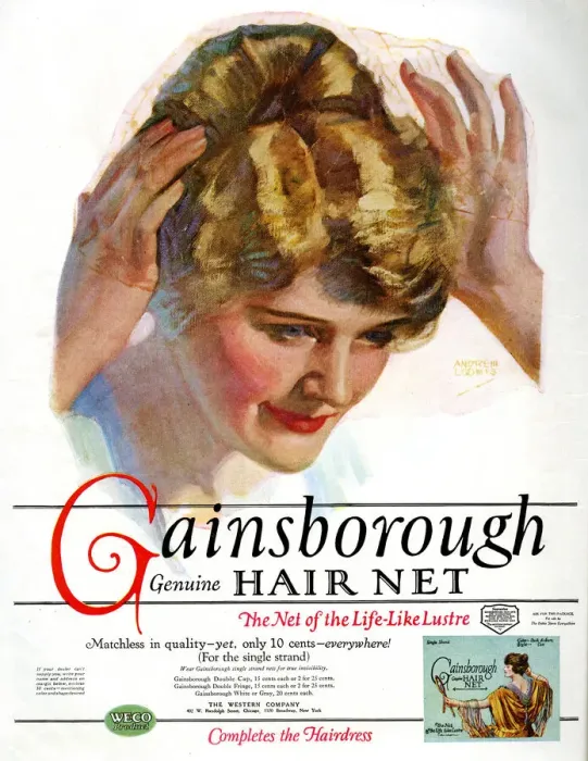 Framed Print : Advert, Gainsborough Genuine Hair Net Framed Print : Advert, Gainsborough Genuine Hair Net