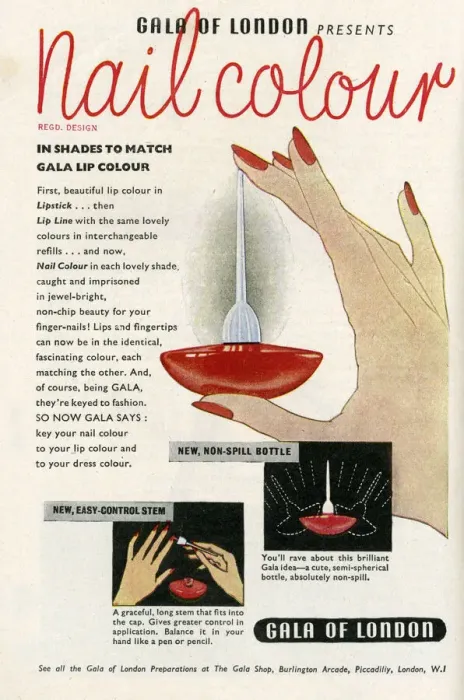 Framed Print : Advertisement for Gala of London nail colour Framed Print : Advertisement for Gala of London nail colour
