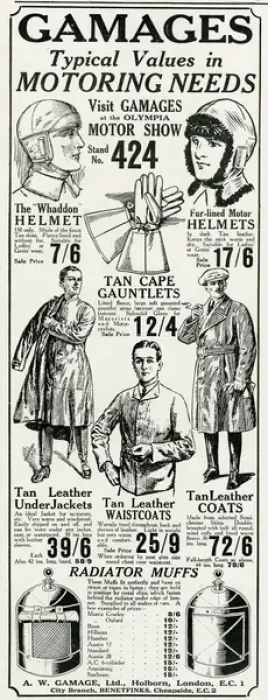 Framed Print : Advert for Gamages motoring needs 1926 Framed Print : Advert for Gamages motoring needs 1926