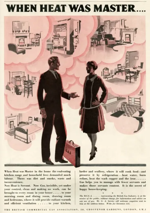 Framed Print : Advert for Gas for your home Framed Print : Advert for Gas for your home