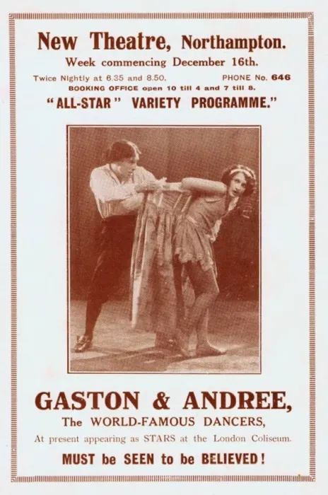 Framed Print : Advert for Gaston & Andree appearing in Nottingham, 1930s Framed Print : Advert for Gaston & Andree appearing in Nottingham, 1930s