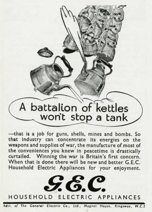 Framed Print : Advert for The General Electric Company 1943