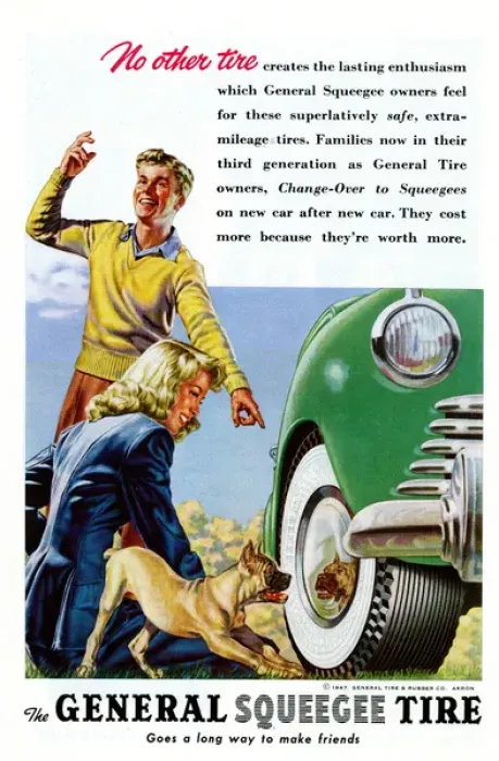 Framed Print : Advertisement, General Squeegee Tire Framed Print : Advertisement, General Squeegee Tire