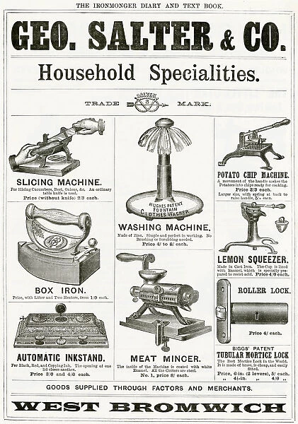 Advert for Geo. Salter & Co. household items Advert for Geo. Salter & Co
