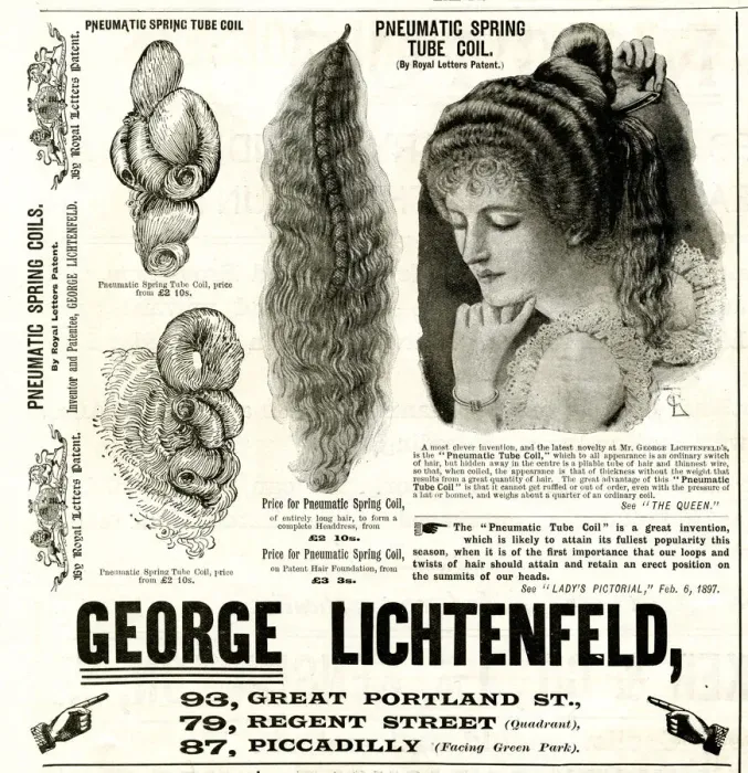 Framed Print : Advert, George Lichtenfeld, Ladies Hair Pieces Framed Print : Advert, George Lichtenfeld, Ladies Hair Pieces